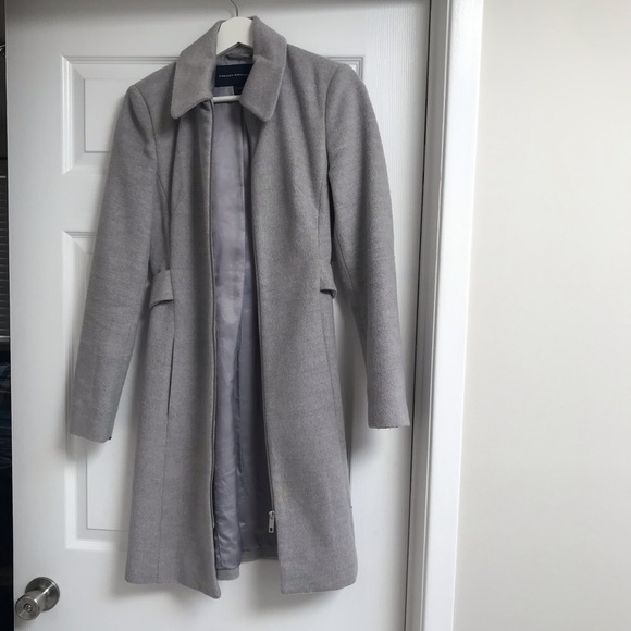 French Connection Light Grey Coat - Picture 1 of 5